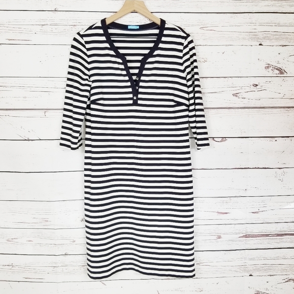 J. McLaughlin | Blazer Stripe Lynn Henley Dress